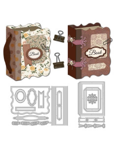 Troqueles de Corte de Acero al Carbono Mini Libro 3D DIY