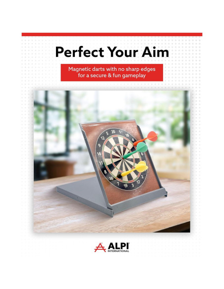 Tablero de Dardos Magnético ALPI 13.97 cm - Juego Seguro para Niños y Adultos