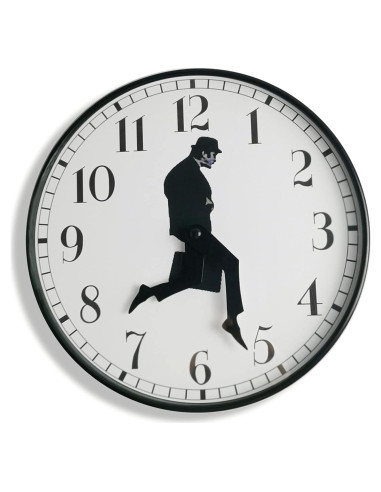 Reloj de Pared TANKRIN Negro Redondo Moderno 25.4 cm