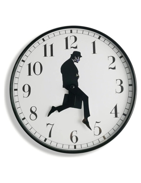 Reloj de Pared TANKRIN Negro Redondo Moderno 25.4 cm