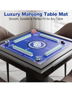 Alfombra de Mahjong 81x81 cm X-partner Antideslizante Azul 2