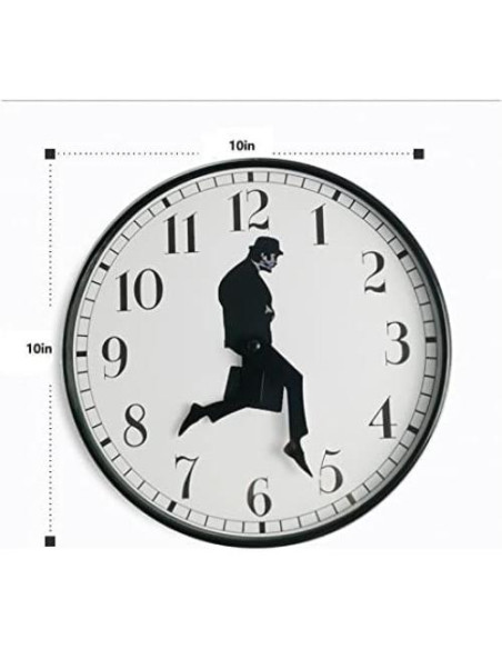 Reloj de Pared TANKRIN Negro Redondo Moderno 25.4 cm