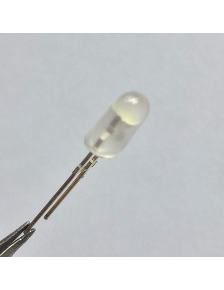 100 LEDs Diodo Ovalado Blanco 5mm ProIcWorld Difuso