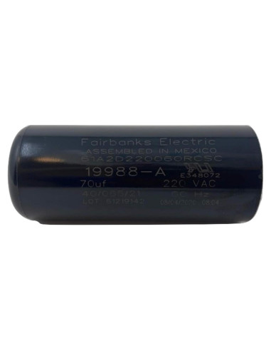 Capacitor Genie 70 MFD 220 VAC para Abridor de Garaje Fairbanks