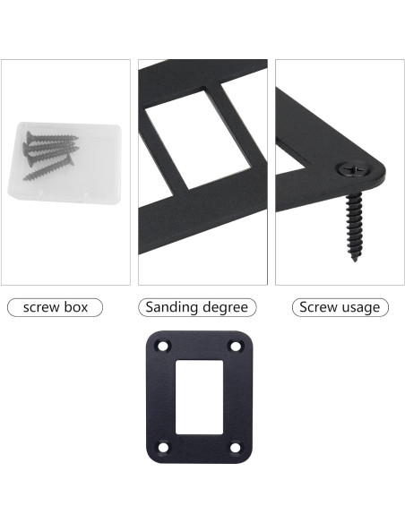 Panel de Interruptor MIIGII 1 Gang Aluminio Impermeable 47x68mm