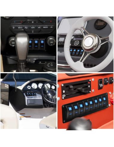 Panel de Interruptor MIIGII 1 Gang Aluminio Impermeable 47x68mm