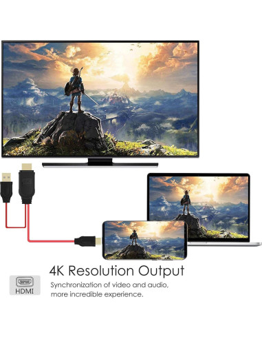 Adaptador Kkf USB Tipo C a HDMI 4K Aluminio Portátil