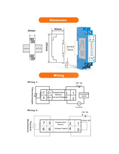Transductor de Temperatura Loulensy TSK12H-SD 0-1200C 0-5V CC 2