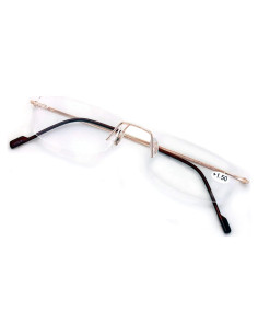 Gafas de lectura sin montura Free Vision 3.5x oro ligeras