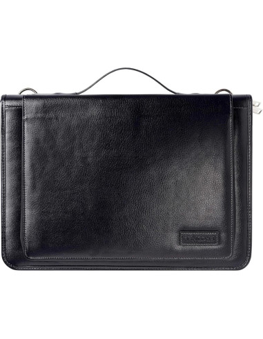 Funda de Mensajero de Cuero Negro Broonel para Laptop 14"