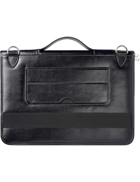 Funda de Mensajero de Cuero Negro Broonel para Laptop 14"