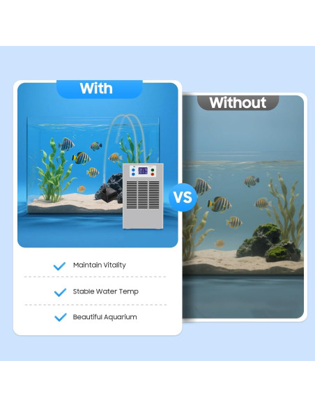 Enfriador de Agua para Acuarios Dfmyhked 30L 100W LED Silencioso