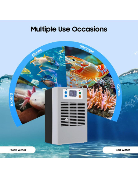 Enfriador de Agua para Acuarios Dfmyhked 30L 100W LED Silencioso