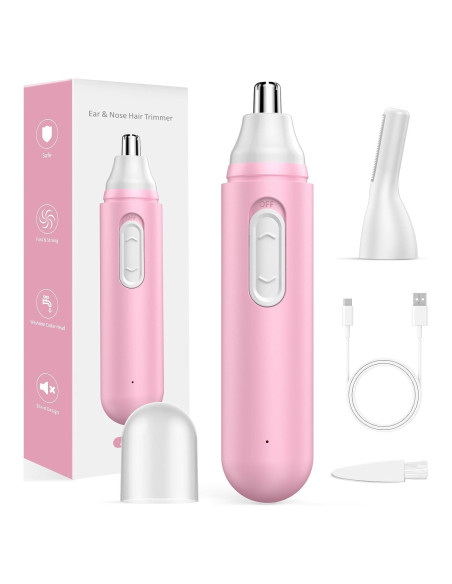 Recortador de Vello Nasal y Facial IFANZETECH Rosa IPX7