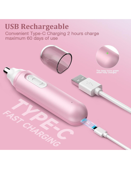 Recortador de Vello Nasal y Facial IFANZETECH Rosa IPX7