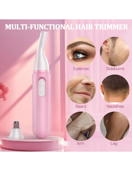 Recortador de Vello Nasal y Facial IFANZETECH Rosa IPX7