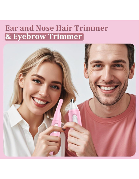 Recortador de Vello Nasal y Facial IFANZETECH Rosa IPX7