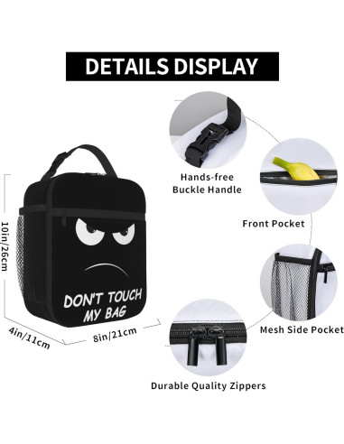 Bolsa de Almuerzo Aislada NKHFNBIO 6L Divertida con Cara Enfadada