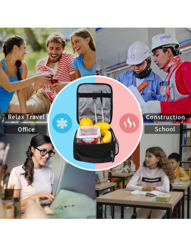 Bolsa de Almuerzo Aislada NKHFNBIO 6L Divertida con Cara Enfadada