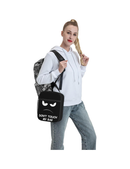 Bolsa de Almuerzo Aislada NKHFNBIO 6L Divertida con Cara Enfadada