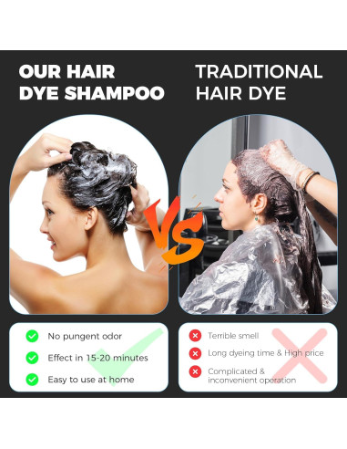 Champú Tinte Negro 3-en-1 YOURTONE 478.74 ml Sin Amoníaco