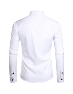 Camisa de Manga Larga Slim Fit Zeroyaa para Hombre - XX-Large 2