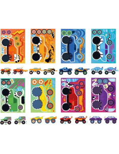 Calcomanías de Camión Monstruo DUJAA 24 Hojas para Niños 2