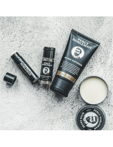 Kit de Cuidado de Barbas Percy Nobleman - Aceite, Balsamo, Cera