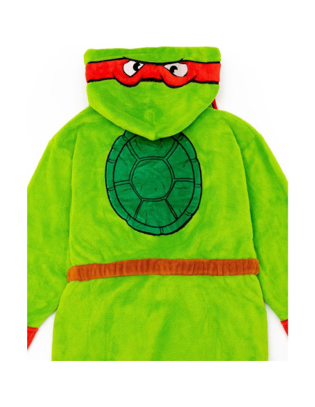 Bata de baño con capucha TMNT para niños 9-10 años verde