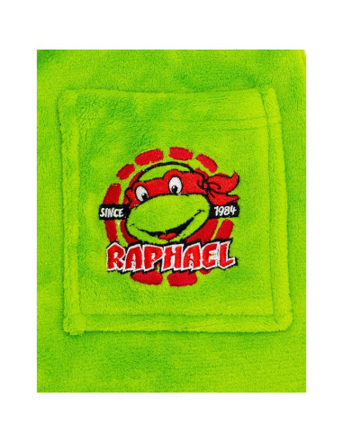 Bata de baño con capucha TMNT para niños 9-10 años verde