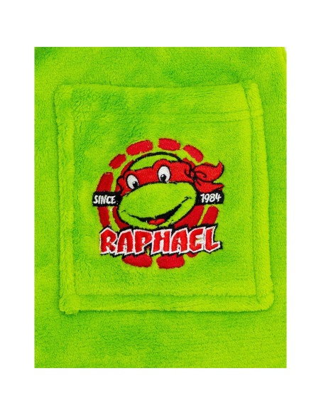 Bata de baño con capucha TMNT para niños 9-10 años verde