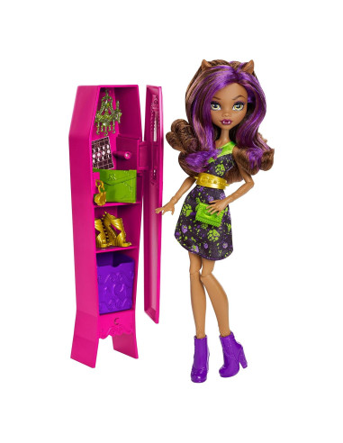 Muñeca Clawdeen Wolf con Taquilla Ghoul-La-La Monster High