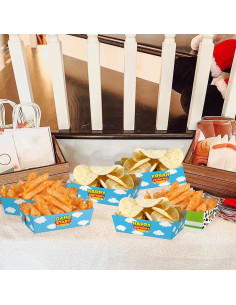 24 Bandejas de Papel Desechables Xustanina para Fiesta Temática 2