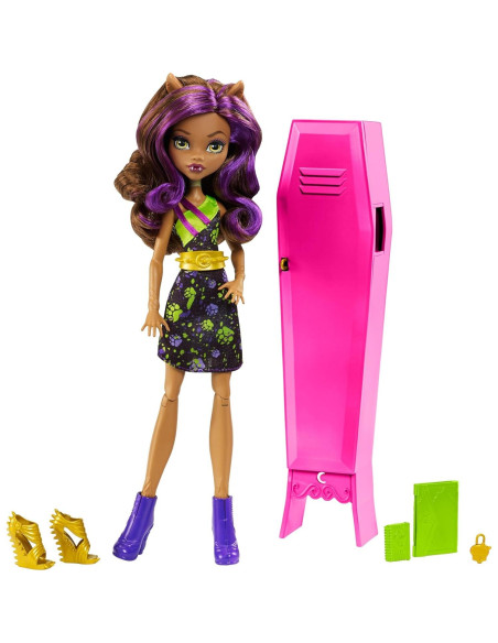 Muñeca Clawdeen Wolf con Taquilla Ghoul-La-La Monster High