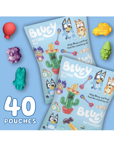 Snacks de Frutas Sabor Bluey Sin Gluten 40 Ct 907 g