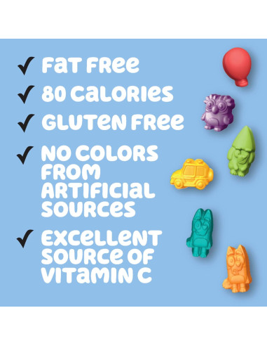 Snacks de Frutas Sabor Bluey Sin Gluten 40 Ct 907 g