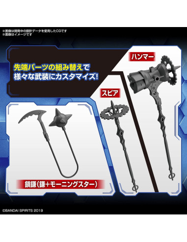 Conjunto de Armas Personalizadas Bandai - Kusarigama y Martillo