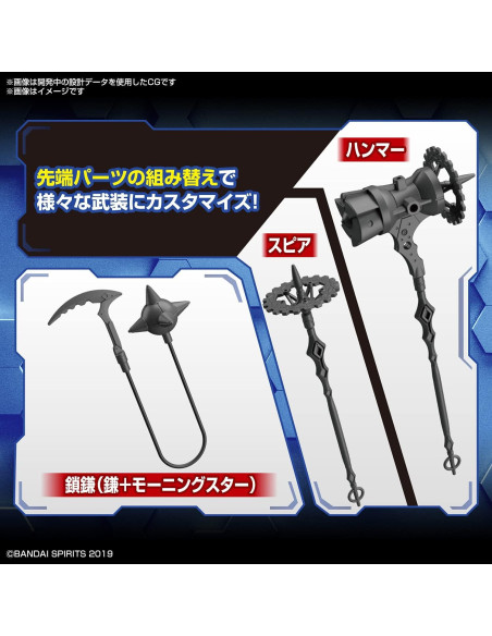 Conjunto de Armas Personalizadas Bandai - Kusarigama y Martillo