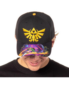 Gorra Snapback OSFM Negra Legend of Zelda con Emblema Bordado 2