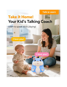 Hámster Hablante TWORIVER N-000 Azul Repite Lo Que Dices 2