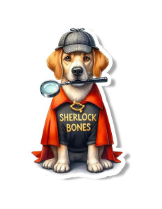 Imán de Vinilo Impermeable Sherlock Bones para Refrigerador 7.62cm