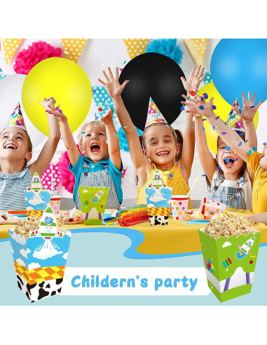 Cajas de Palomitas de Maíz CHENRINDECO 24pcs Cuento Animado