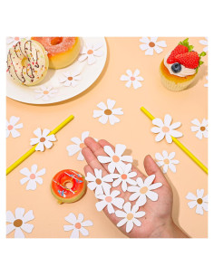 Confeti de Margarita 280 Piezas Whaline Decoración Fiesta