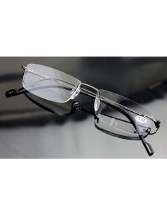 Gafas de lectura sin montura Free Vision 3.5x metal gris 2