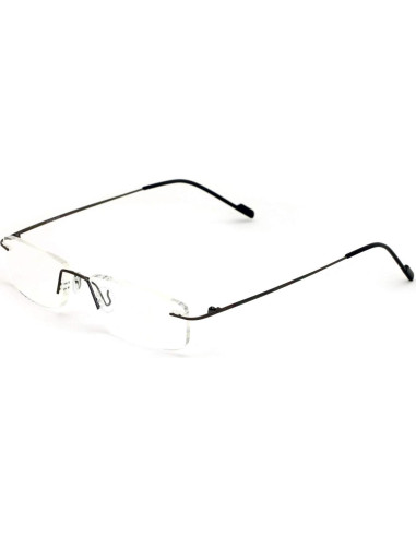 Gafas de lectura sin montura Free Vision 3.5x metal gris