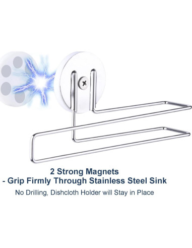 Soporte Magnético para Paño de Cocina JAZBREY Acero Inoxidable