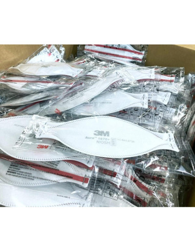 Mascarillas desechables 3M Aura 1870+ Niosh - Paquete 20
