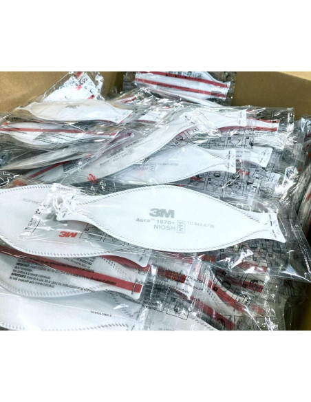Mascarillas desechables 3M Aura 1870+ Niosh - Paquete 20
