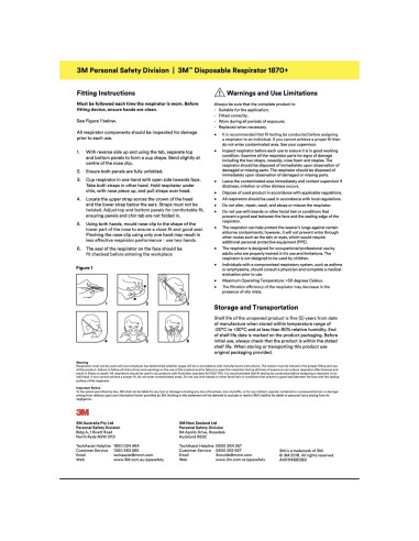 Mascarillas desechables 3M Aura 1870+ Niosh - Paquete 20