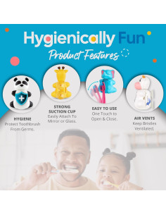 Soporte de Cepillo de Dientes Flipper para Niños - Ventosa 2